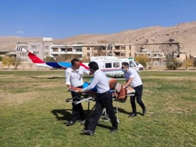 پرواز بالگرد دارب برای نجات مادر باردار گراشی