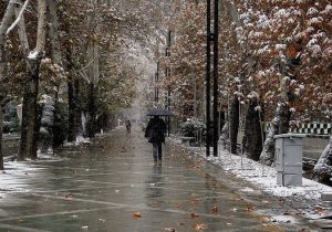آسمان فارس ابری به همراه بارش باران