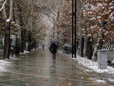 آسمان فارس ابری به همراه بارش باران