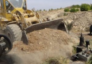 پلمب 17 حلقه چاه غيرمجاز در جهرم