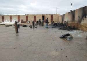 انفجار در انبار کپسول گاز خرامه
