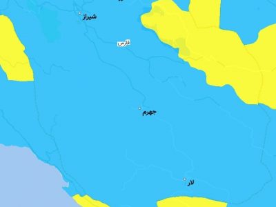 بازگشت رنگ زرد به نقشه کرونایی فارس