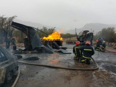 آتش سوزی در کارگاه غیر مجاز سوخت گیری گاز LPG