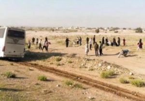 انحراف اتوبوس با هفت مصدوم