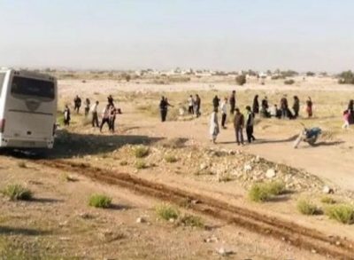 انحراف اتوبوس با هفت مصدوم