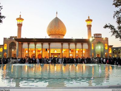 شاه چراغ ، غرق در شادی عید بزرگ شیعیان