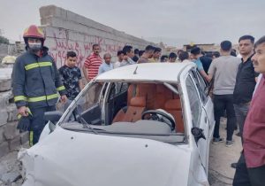 حادثه رانندگی بایک فوتی و یک مصدوم