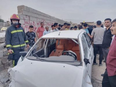 حادثه رانندگی بایک فوتی و یک مصدوم