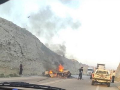 تصادف وحشتناک ۷ نفر را در آتش سوزاند