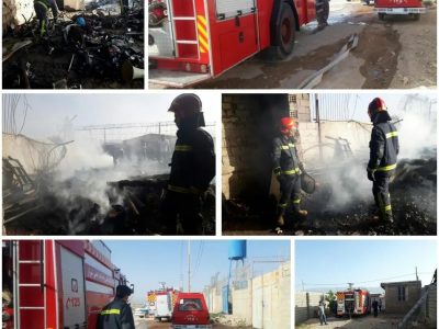 انبار ضایعات طمعه حریق شد