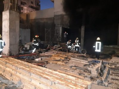 آتش در هتل نیمه ساخته شیراز مهار شد