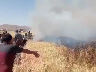 7هکتار گندم در فسا خاکستر شد