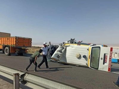 تصادف مرگبار آمبولانس با کامیون در شیراز
