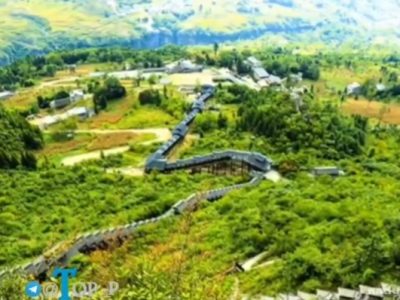 ببینید | طولانی‌ترین پله برقی جهان در چین
