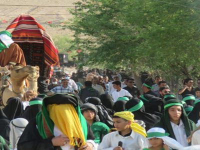 حرکت نمادین کاروان سیدالشهدا(ع)در بخش چاهورز لامرد