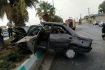 یک فوتی ویک مصدوم در برخورد خودرو با درخت در شیراز