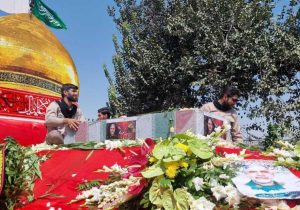 پیکر شهید اسکندری در آغوش خاک آرام گرفت