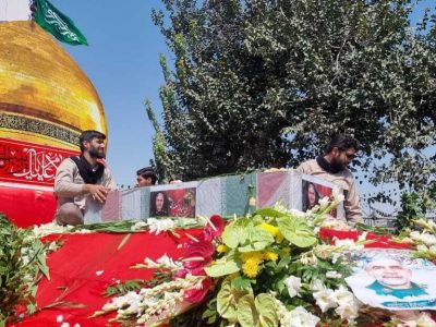 پیکر شهید اسکندری در آغوش خاک آرام گرفت