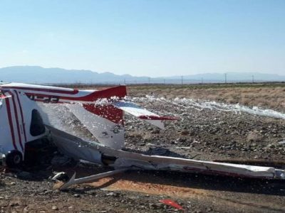 سقوط هواپیمای فوق سبک در مرودشت