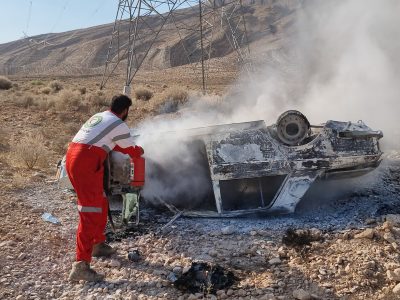 واژگونی سواری پیکان با ۴ مصدوم