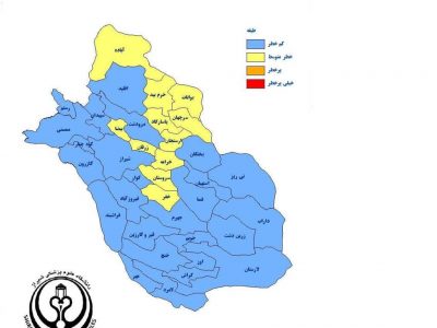 آبی شدن وضعیت ۲۶ شهرستان فارس