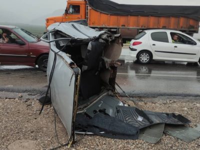 حادثه رانندگی در نورآباد با ۴ مصدوم