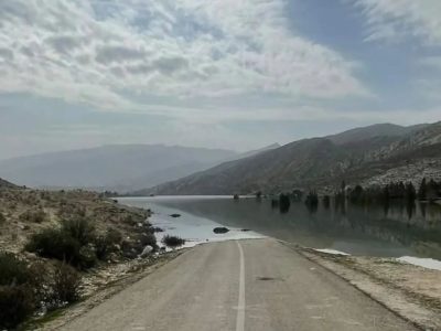 زیر آب رفتن جاده قدیم تنگ هایقر
