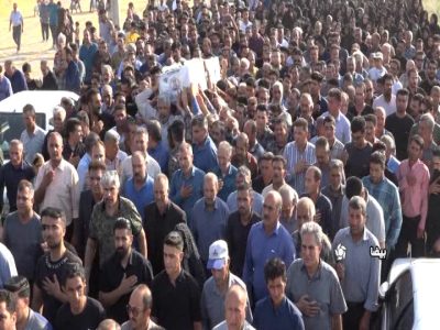 وداع با پیکر شهید مدافع امنیت در بیضا