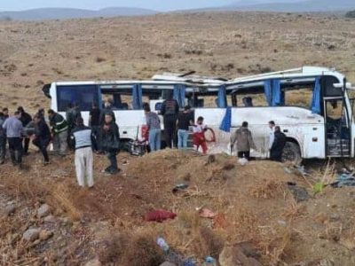 واژگونی اتوبوس ۱۷ مصدوم و ۱جانباخته برجای گذاشت