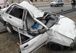 واژگونی پراید با یک کشته و ۴ مجروح