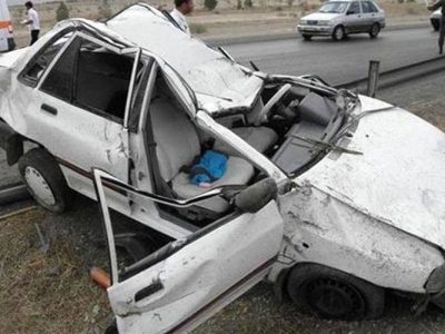 واژگونی پراید با یک کشته و ۴ مجروح