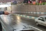 فرونشست زیرگذر میدان امام حسین (ع) واقع در هسته مرکزی شهر یزد بعلت بارش شدید باران