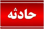 انحراف  کامیون بنز ۱۰ تن بر اثر ترکیدگی لاستیک