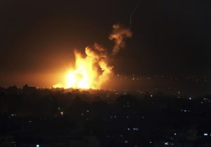 تصویر حمله موشکی ایران به جنوب اراضی اشغالی