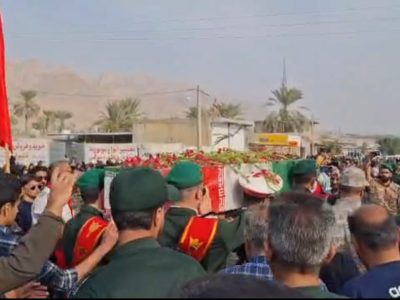 پیکر شهید گمنام در شهرک علی آباد آرام گرفت+عکس